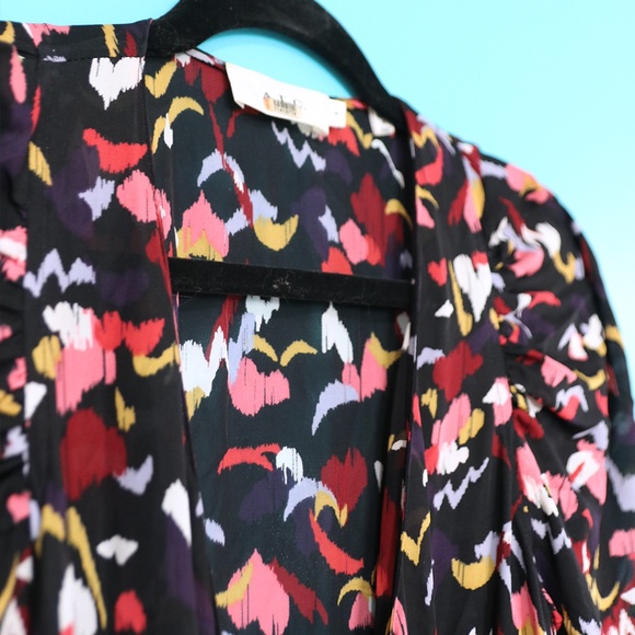 A.L.C. Wrap Tianna Dress Silk Size 4 Asymmetrical Midi - Picture 4 of 5